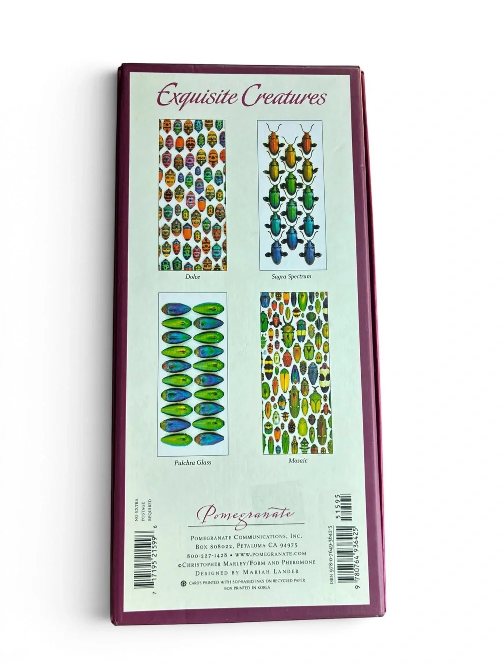 Christopher Marley Exquisite Creatures Panoramic Boxed Notecards Pomegranate